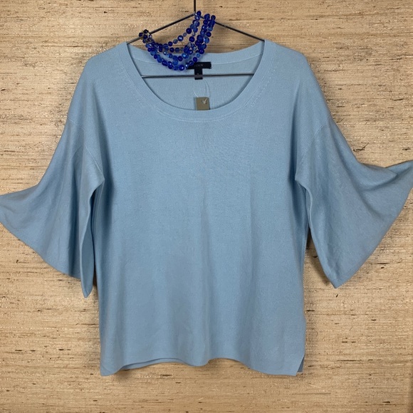 J. Crew Sweaters - J.Crew Periwinkle Bell Sleeved Sweater Sz M